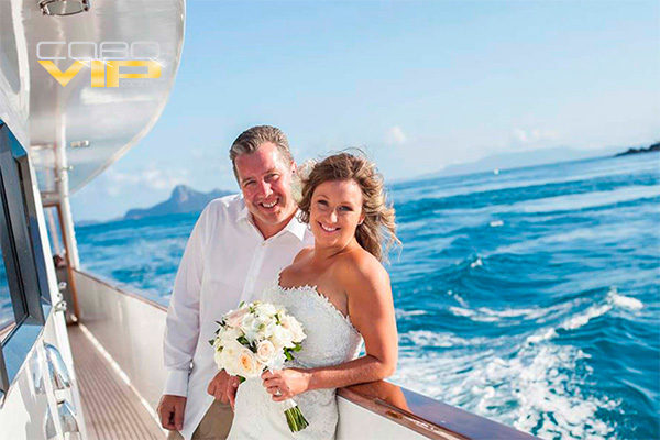 Boda de ensueño abordo de Yate en Los Cabos